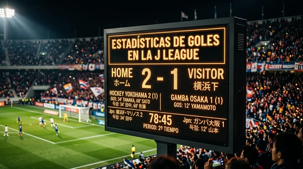 Estadísticas de goles en la J League: datos y promedios por temporada